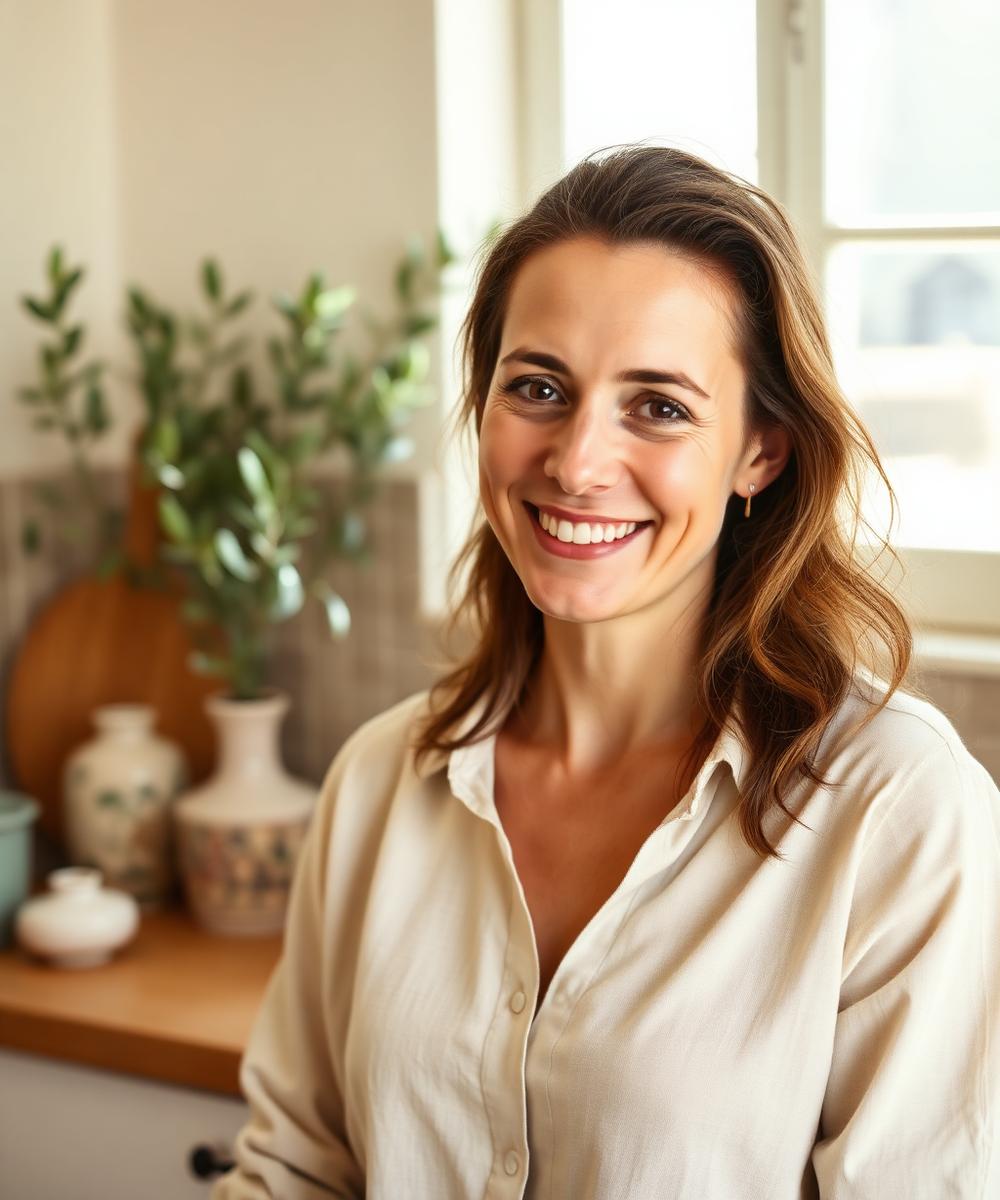 Ana Rusu, fondatoarea Casa Sol, într-o bucătărie mediteraneană